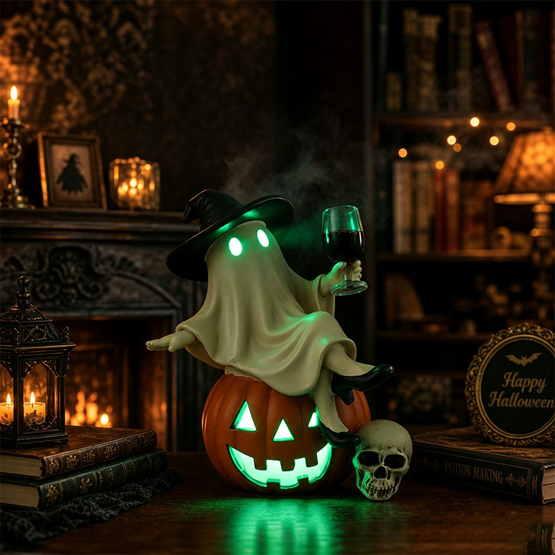 👻🍷Ghost Wine Night Halloween Decor