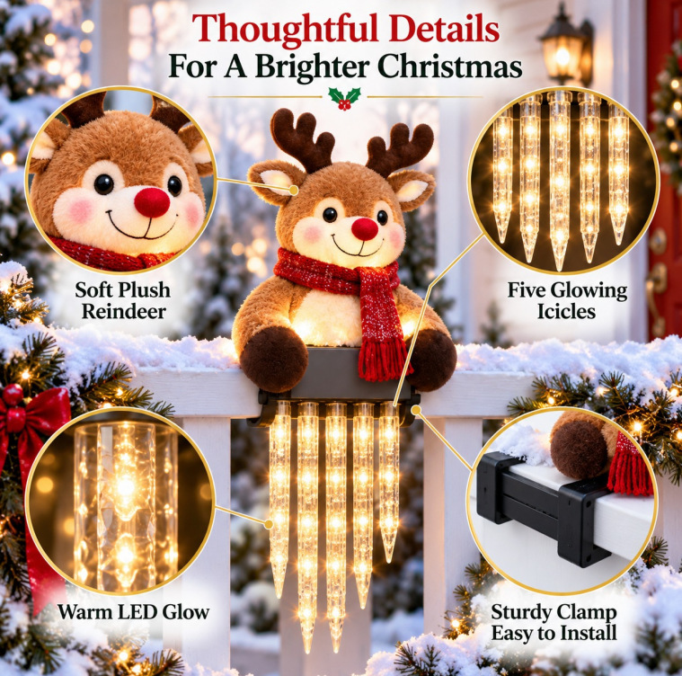 DOMIPLE | 🎅 Christmas Early Discount 49% Off 🎁 WinterGlow Snowman Icicle Light Decor