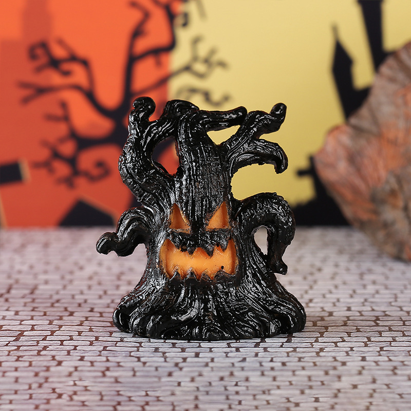 Halloween Haunted Spooky Face Tree Ornaments Light for Home & Party