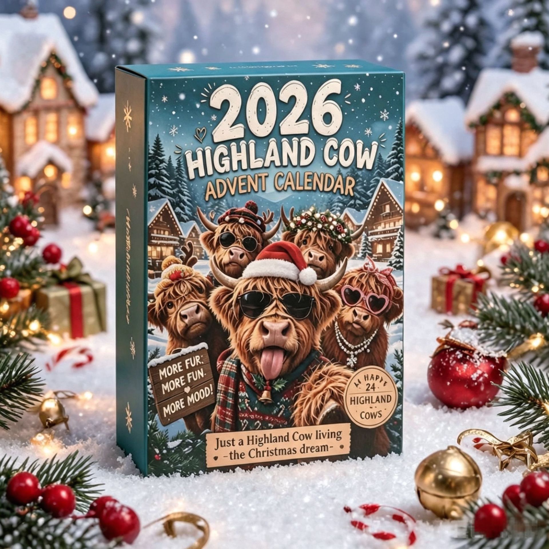 DOMIPLE | 🖤 Early Black Friday Deals 49% Off 🐂🎁 2026 Highland Cow Advent Calendar