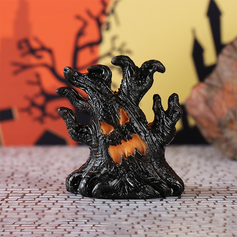 Halloween Haunted Spooky Face Tree Ornaments Light for Home & Party