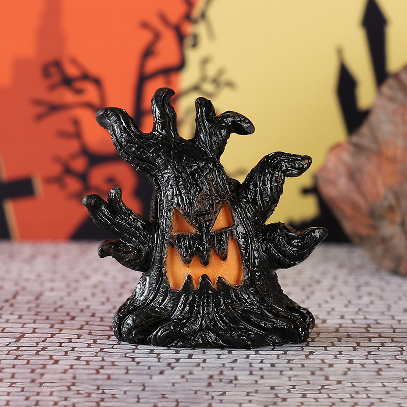 Halloween Haunted Spooky Face Tree Ornaments Light for Home & Party