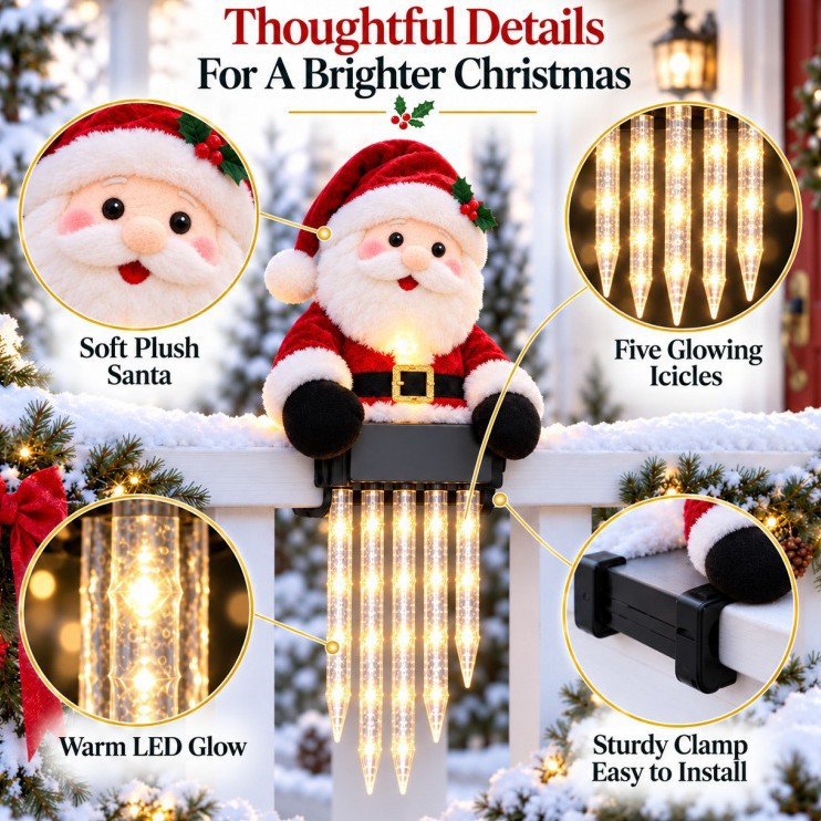 DOMIPLE | 🎅 Christmas Early Discount 49% Off 🎁 WinterGlow Snowman Icicle Light Decor