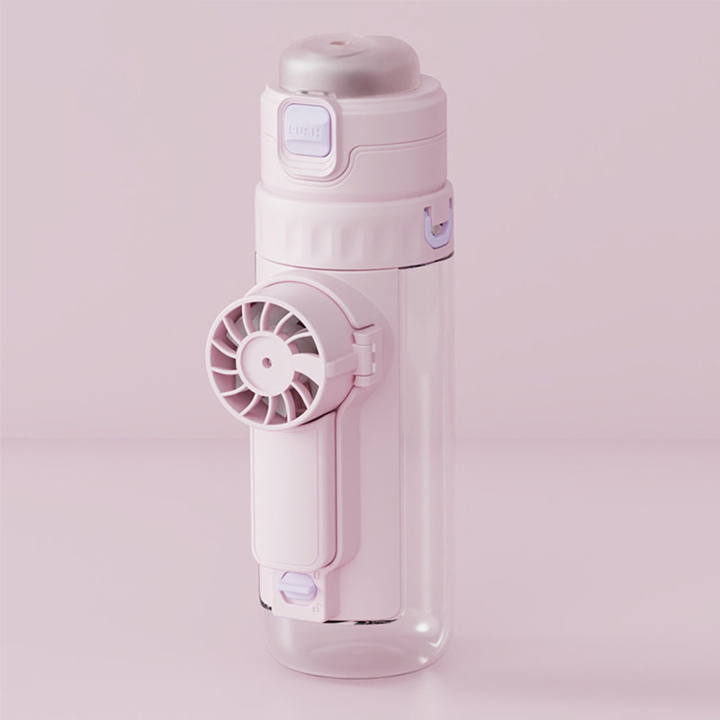 2-in-1 Water Bottle with Built-in Foldable Fan