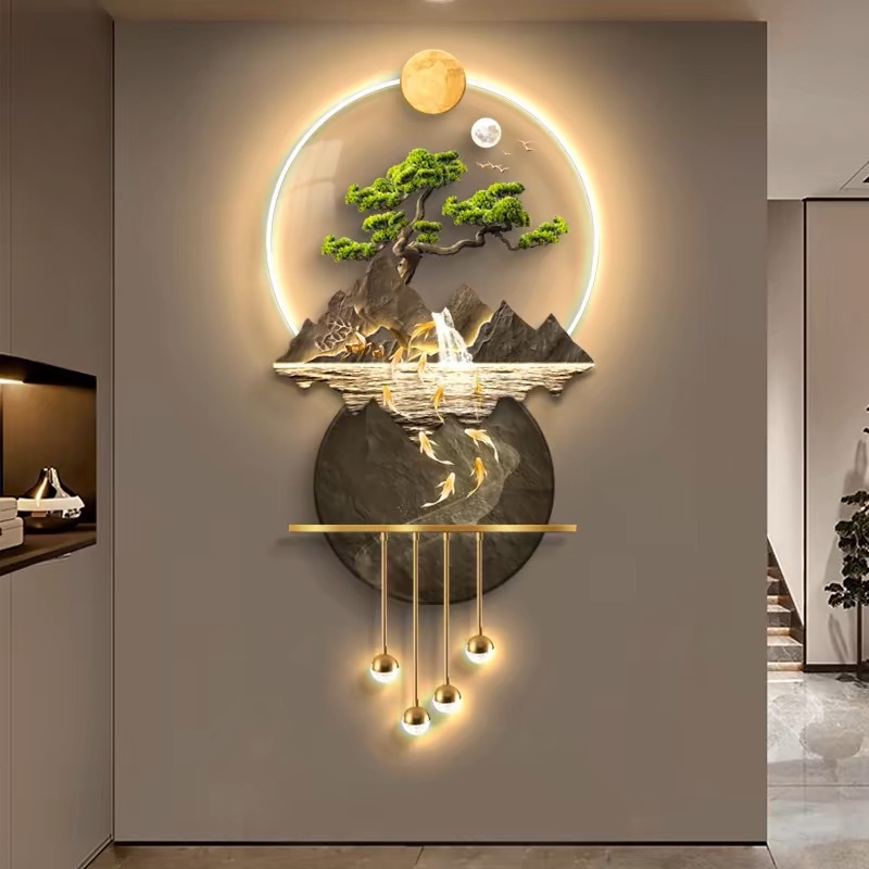 High-End 3d Light Luxury Luminous Wall Lamp Painting