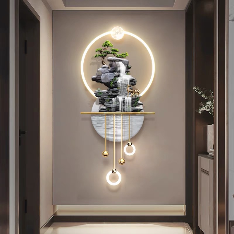 High-End 3d Light Luxury Luminous Wall Lamp Painting