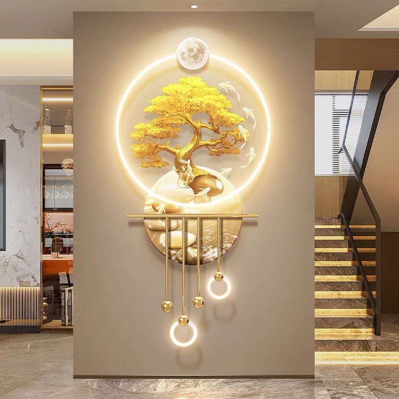 High-End 3d Light Luxury Luminous Wall Lamp Painting