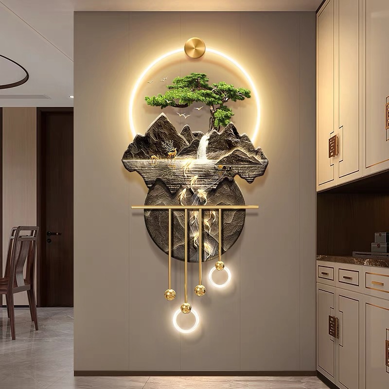 High-End 3d Light Luxury Luminous Wall Lamp Painting