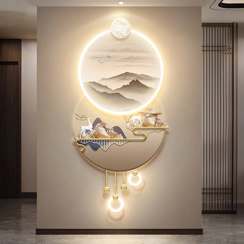 High-End 3d Light Luxury Luminous Wall Lamp Painting