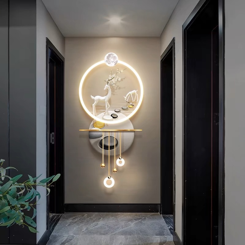 High-End 3d Light Luxury Luminous Wall Lamp Painting
