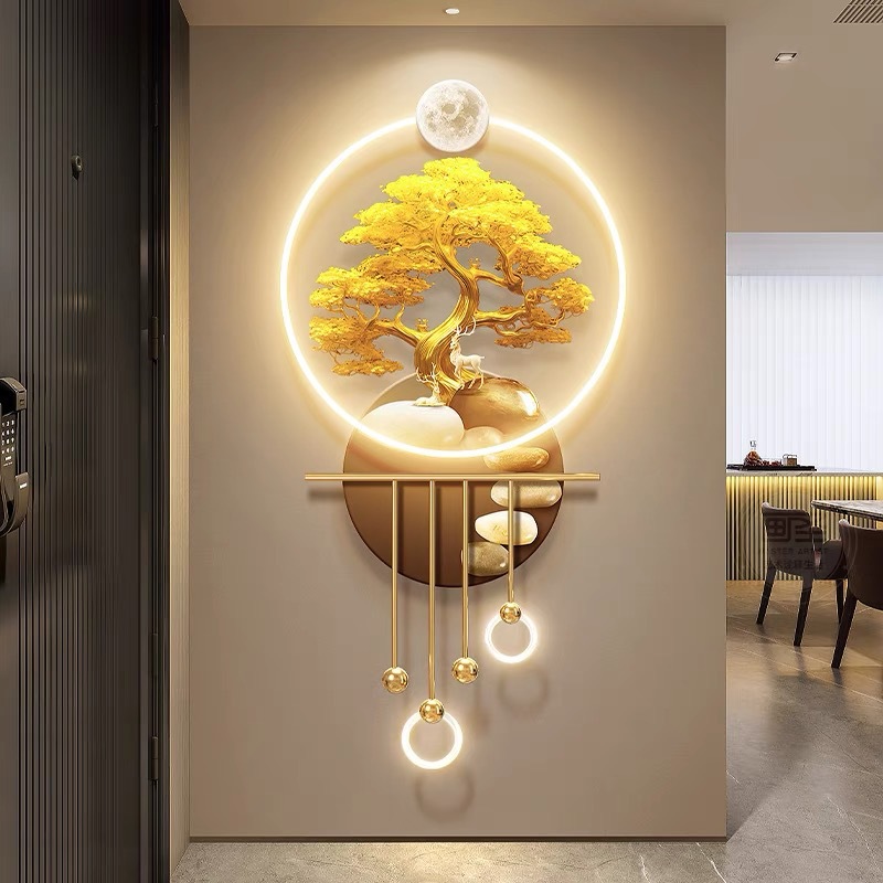 High-End 3d Light Luxury Luminous Wall Lamp Painting