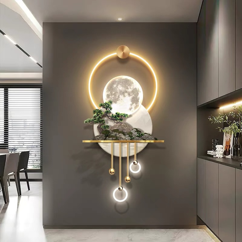 High-End 3d Light Luxury Luminous Wall Lamp Painting