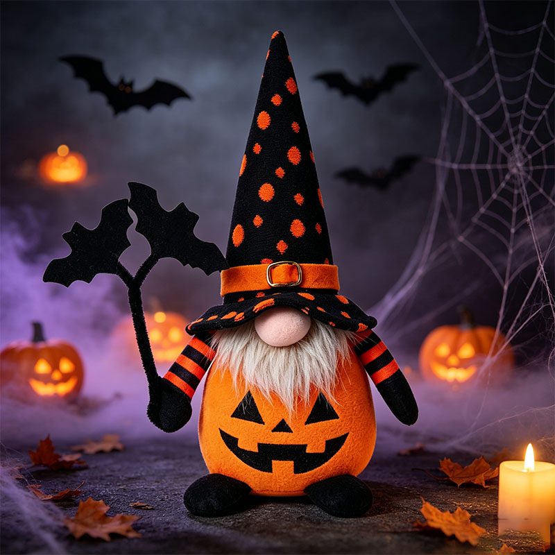 Handcrafted Halloween Cute Collectible Figurine Gnome Plush