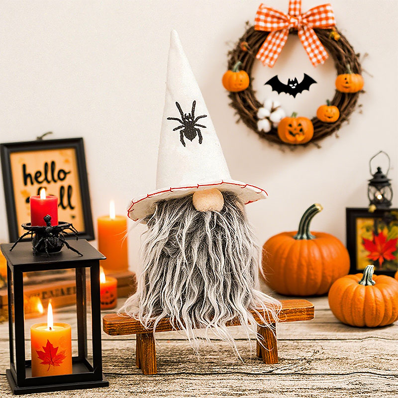 Handcrafted Halloween Cute Collectible Figurine Gnome Plush
