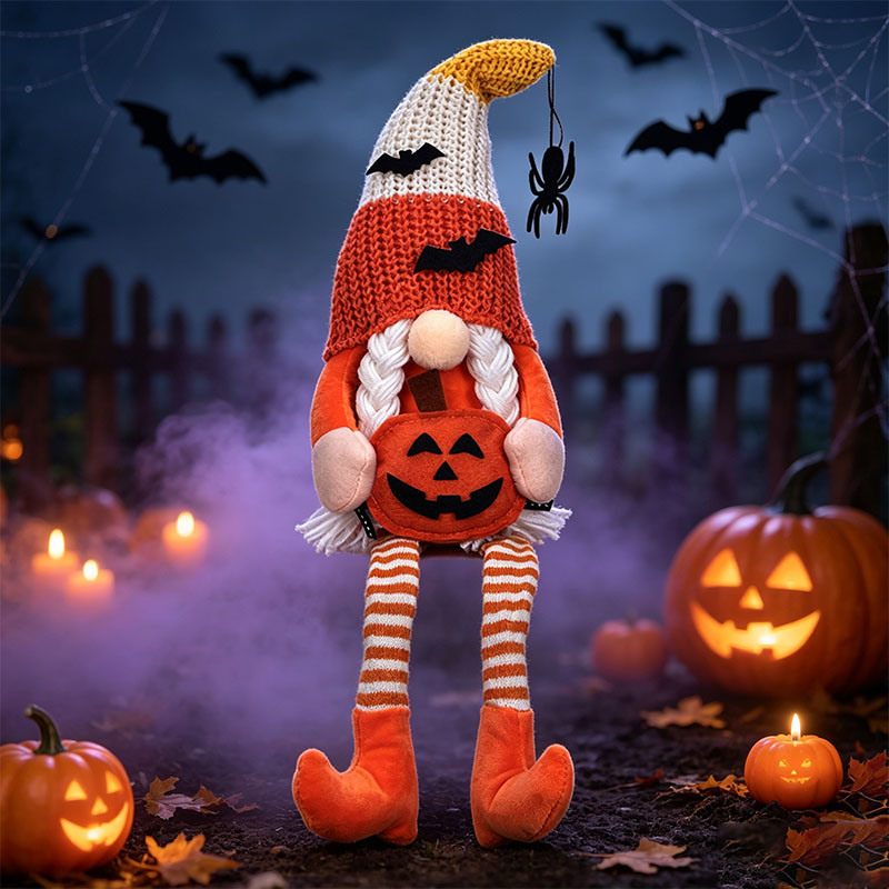 Handcrafted Halloween Cute Collectible Figurine Gnome Plush