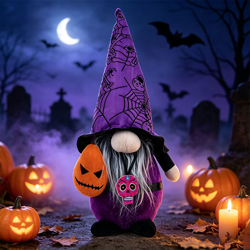 Handcrafted Halloween Cute Collectible Figurine Gnome Plush