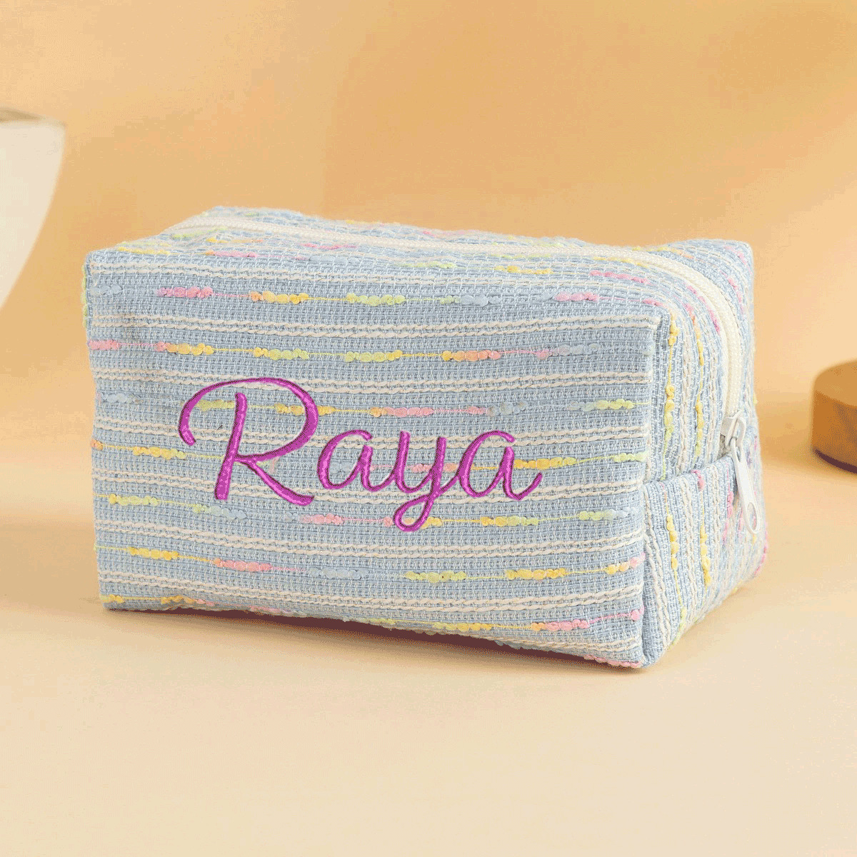 Personalized Embroidered Makeup Bag