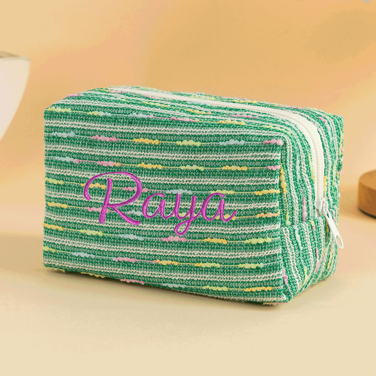Personalized Embroidered Makeup Bag