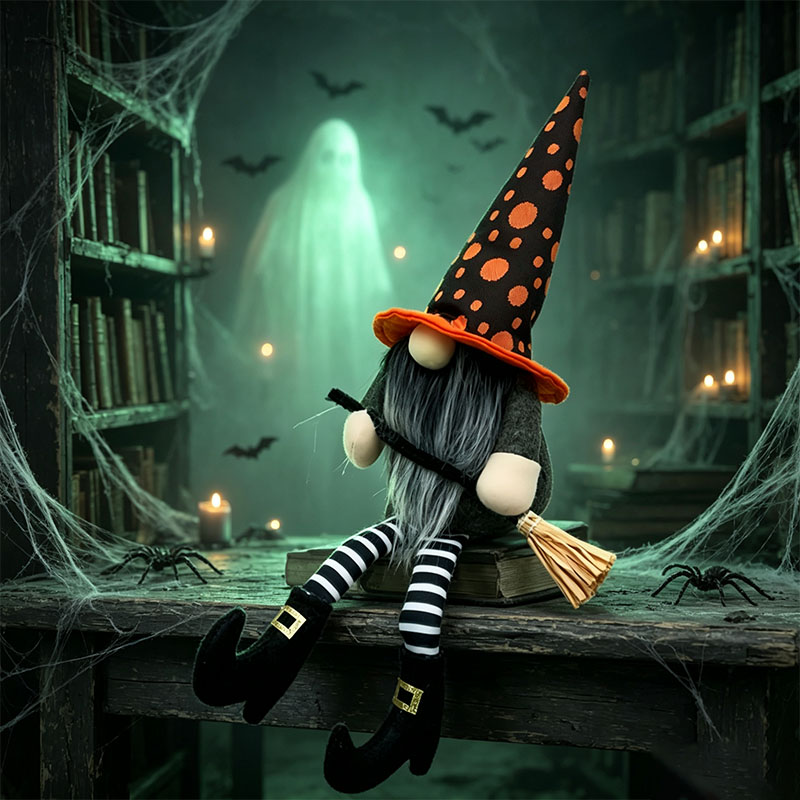 Handcrafted Halloween Cute Collectible Figurine Gnome Plush