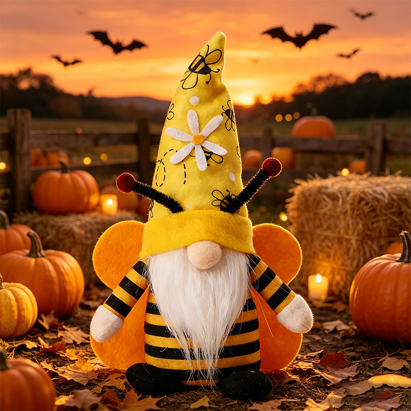 Handcrafted Halloween Cute Collectible Figurine Gnome Plush