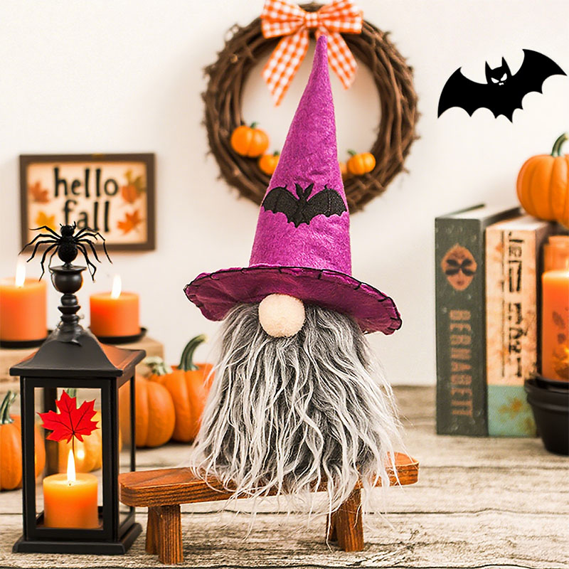 Handcrafted Halloween Cute Collectible Figurine Gnome Plush