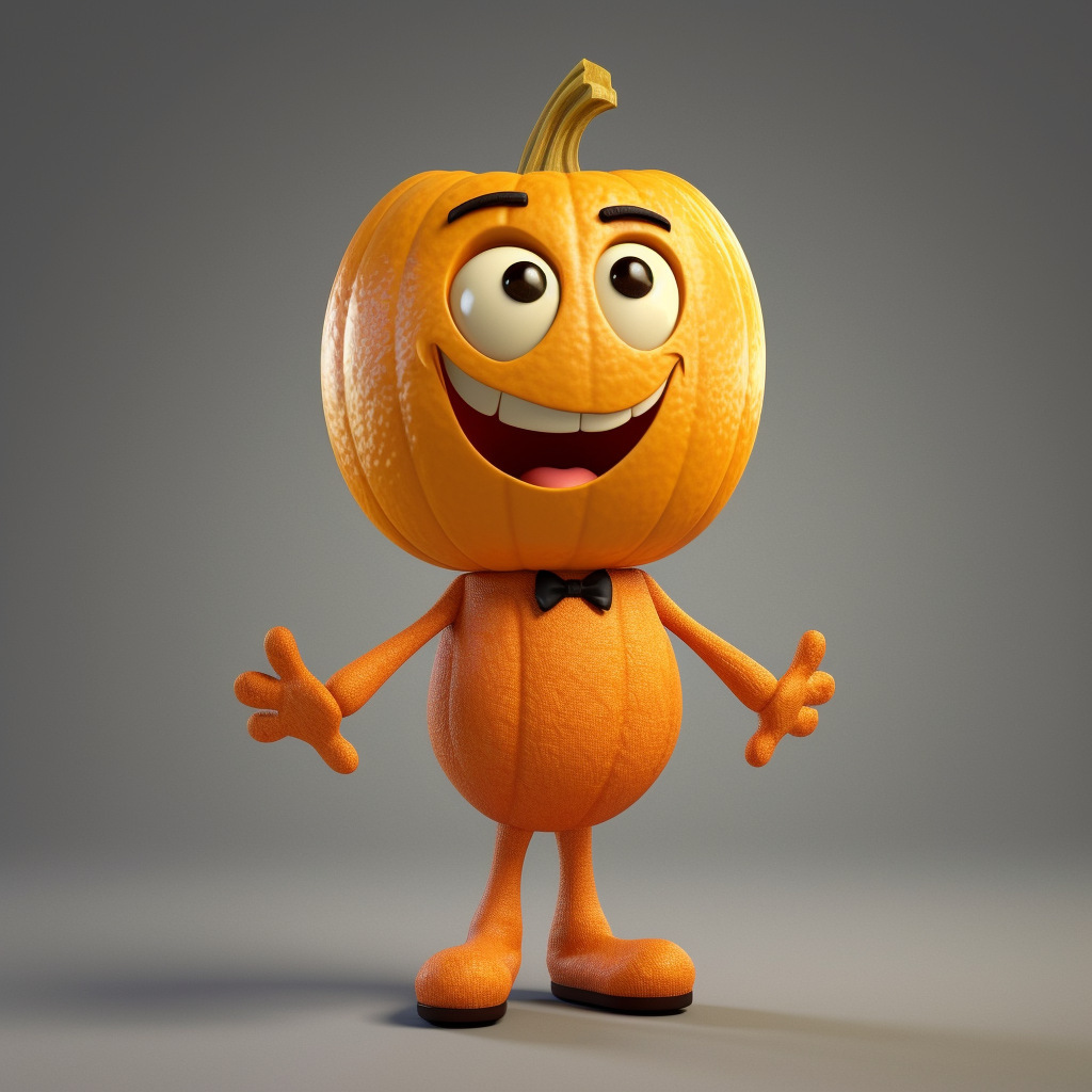 Halloween Cute Pumpkin Man Figurine