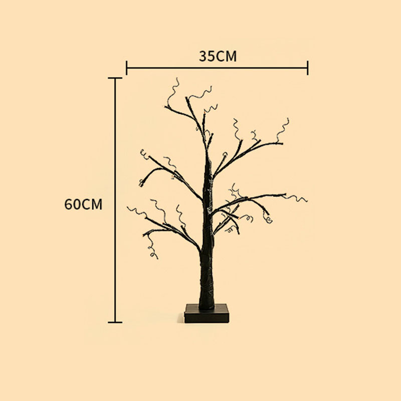 Halloween Coral Branch Pumpkin Ghost Tree