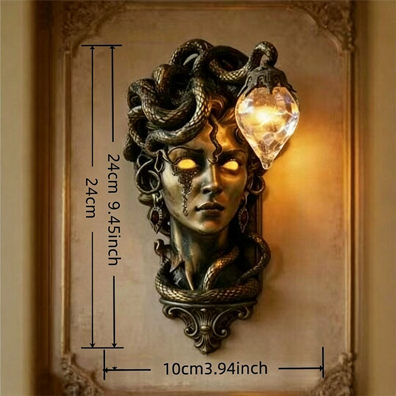 Gothic Greek Mythology Medusa Table Lamp & Wall Lamp