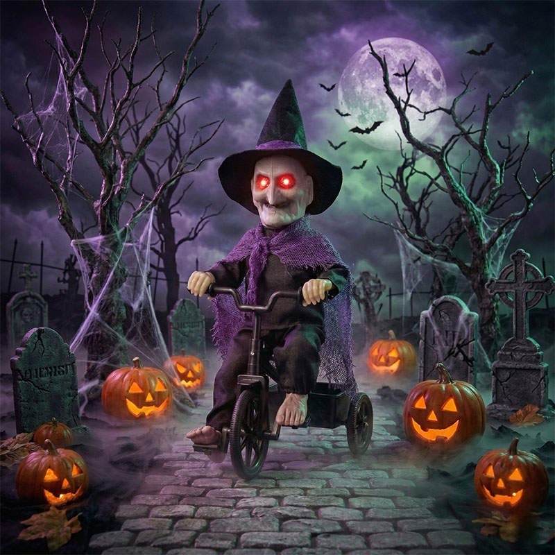 🎁Last Day 60% OFF - Activated Scary Tricycle Creepy Doll Prop