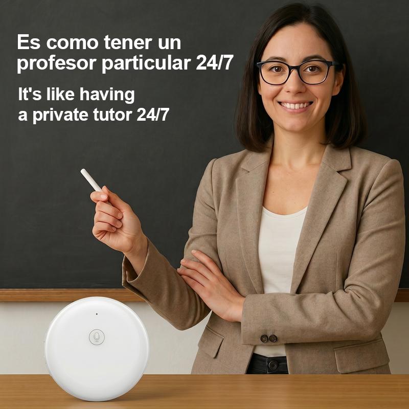 Bluetooth Language Translator Tutor - Spanish & English Practice Companion, 165-Language Support, Accent Assistance for Restaurant Scenarios, Accents, 165 Languages