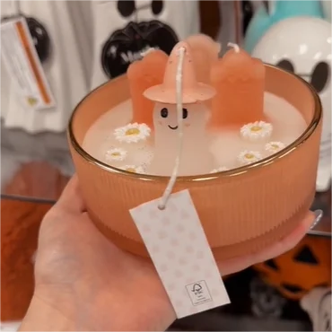 Pink Ghost Candle