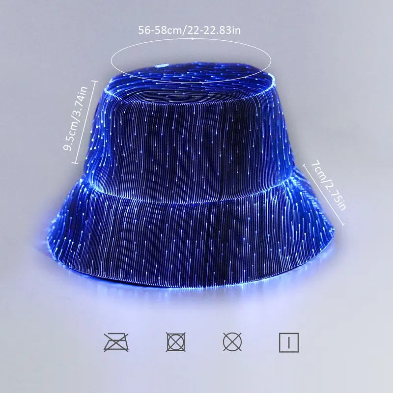LED Light-Up Bucket Hat – 7-Color Flashing