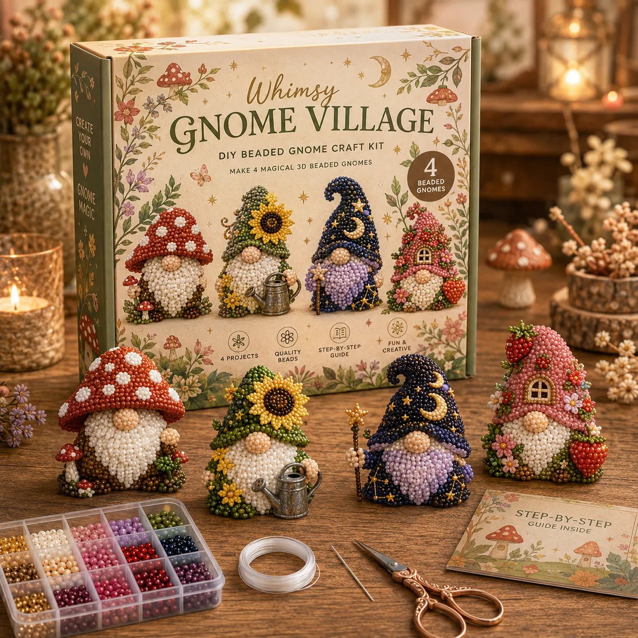⏳LIMITED TIME SALE 50% OFF🧵✨ Creative Beaded Mini World 3D DIY Kit Collection