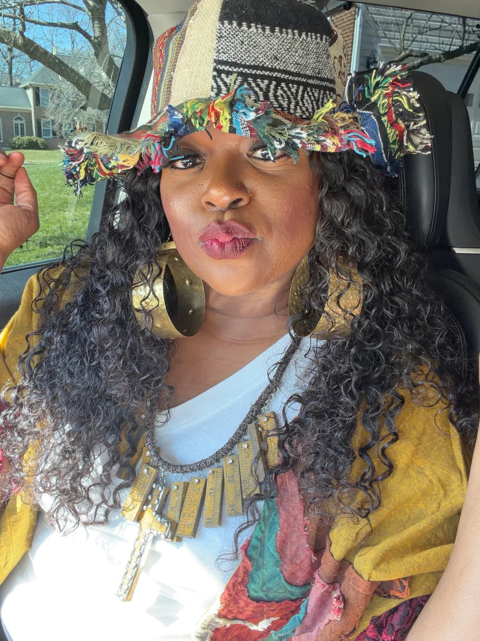 Frayed Patchwork Bucket Hat – Shapeable Brim One-of-a-Kind Style