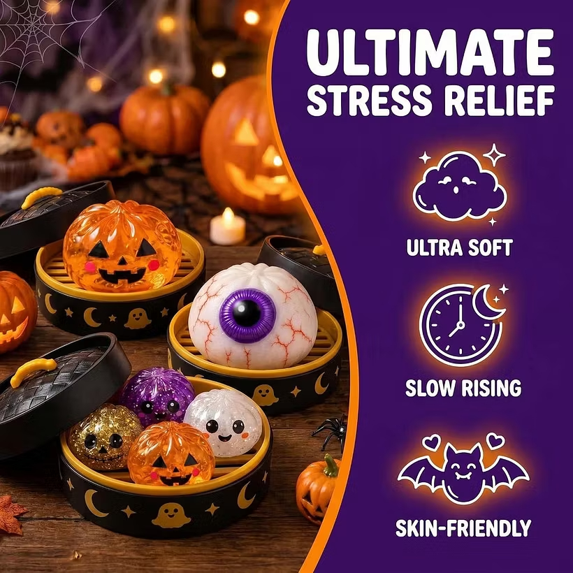 DOMIPLE | 👻 Adorable Halloween Ghost Squishies 🖐️