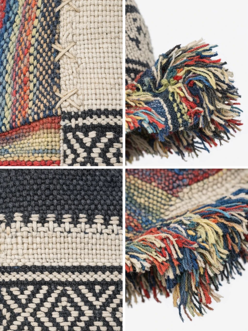 Frayed Patchwork Bucket Hat – Shapeable Brim One-of-a-Kind Style