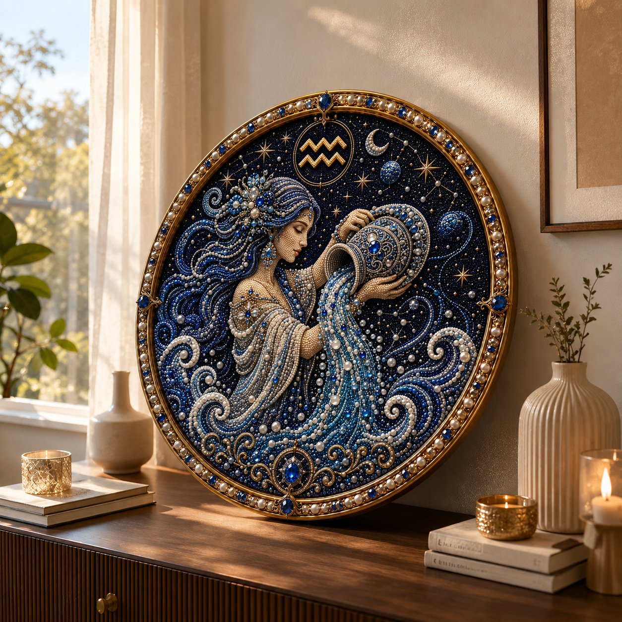 🔥 LAST DAY 49% OFF – ✨ Premium 3D Pearl 12 Zodiac Signs Art Kit ♈🌙💎