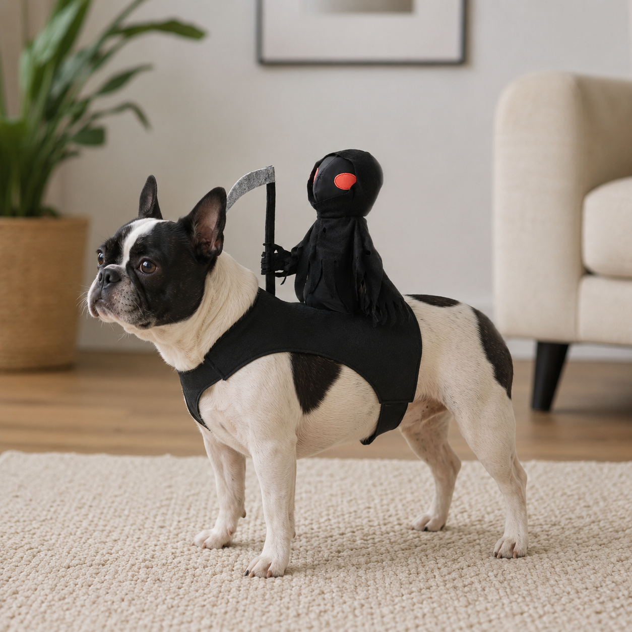 Dark Harvest Knight Transformation Pet Costume - One Tiny Rider. A Whole Lot of Howls.