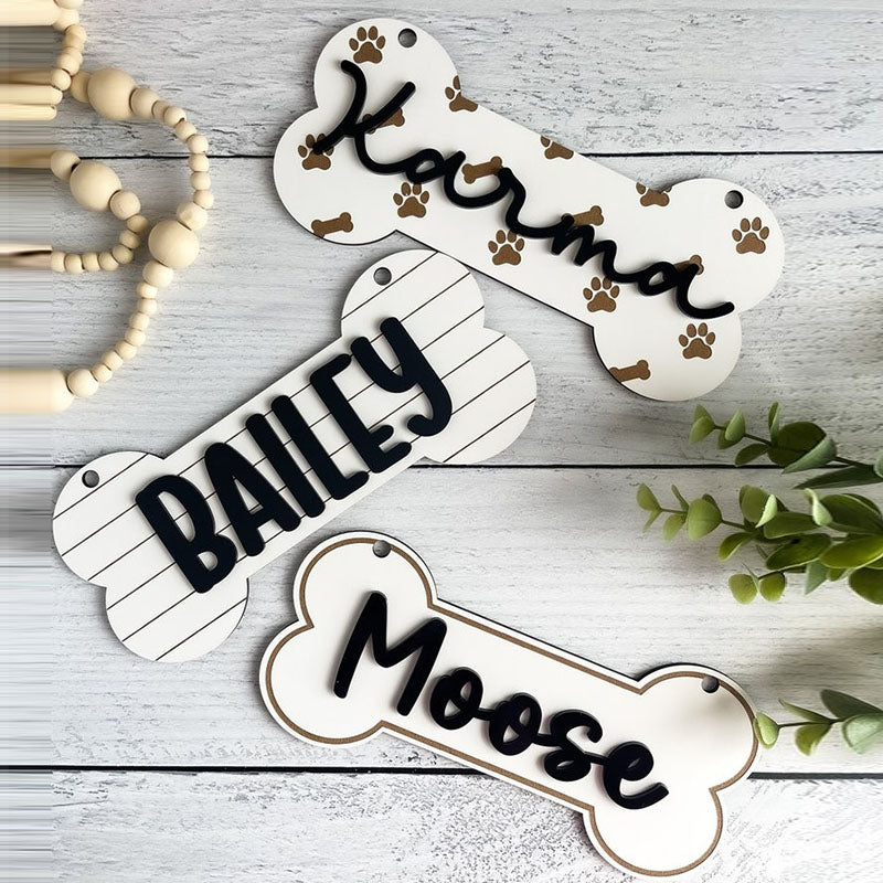Personalized Crate Sign, Custom Dog Decor, Hanging Crate Sign, Custom Crate Sign, Dog Bone Sign