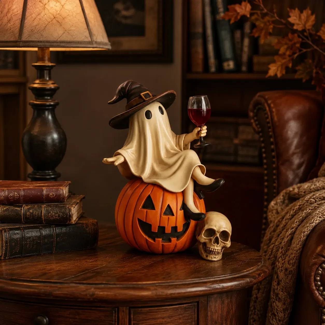 👻🍷Ghost Wine Night Halloween Decor