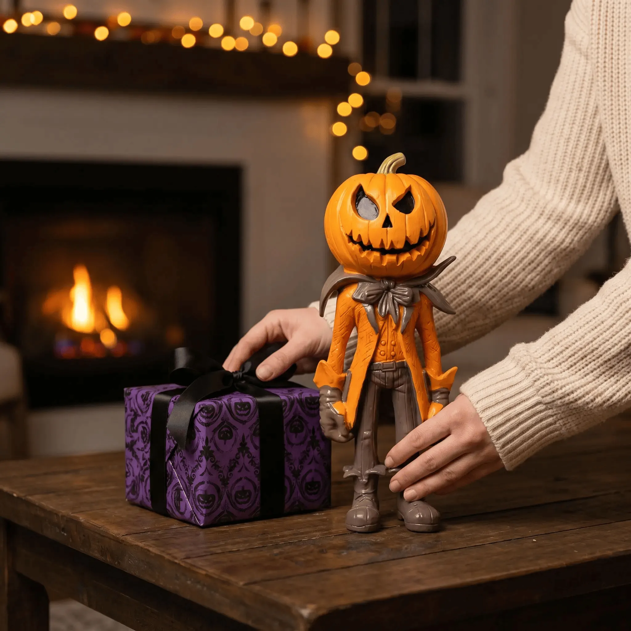 Halloween Pumpkin Man Figurine Decoration