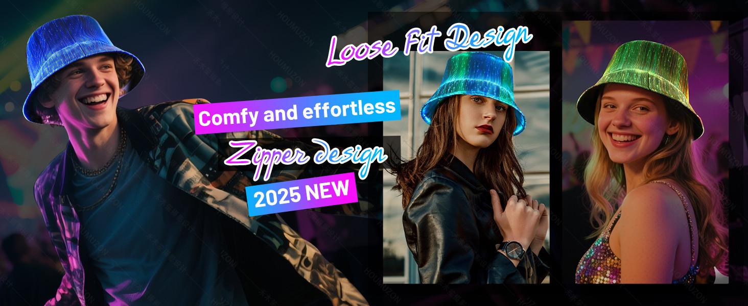 CARVEDREAM LED Light-Up Fisherman Bucket Hat - 7-Color Blink, Glow in the Dark, USB Rechargeable, Fashionable Hats with Batteries for EDM Festivals, Bonfire Events, Led Lights, Usb Charge, Breathable Fabric Keeps Cool, Instant Rave Outfit Upgrade, Birthda CARVEDREAM LED Light-Up Fisherman Bucket Hat - 7-Color Blink, Glow in the Dark, USB Rechargeable, Fashionable Hats with Batteries for EDM Festivals, Bonfire Events, Led Lights, Usb Charge, Breathable Fabric Keeps Cool, Instant Rave Outfit Upgrade, Birthda