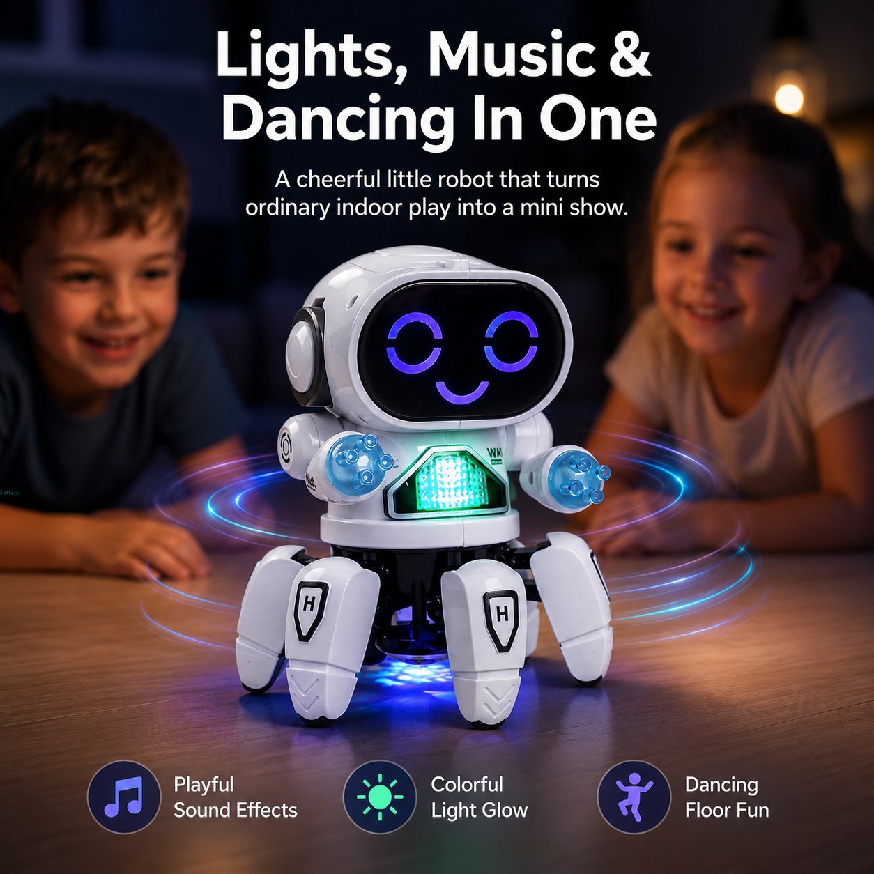 Funny Singing Robot Toy With Dancing Lights And Sounds