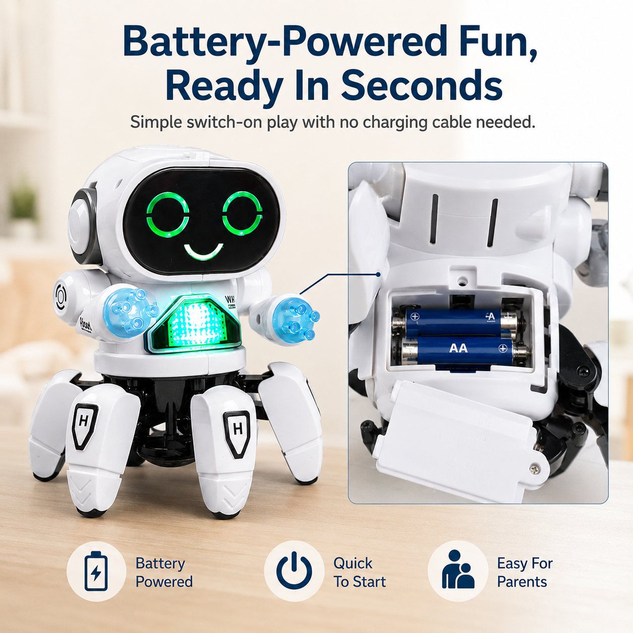 Funny Singing Robot Toy With Dancing Lights And Sounds