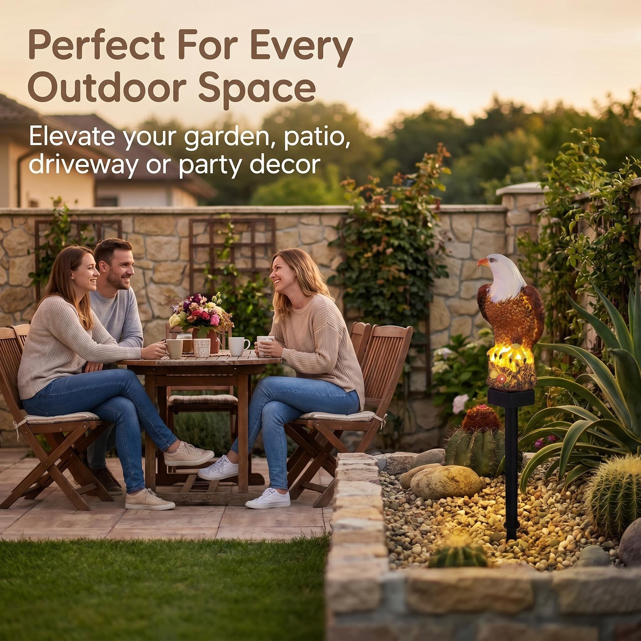 Solar Eagle Garden Light – Glowing Outdoor Yard Decor