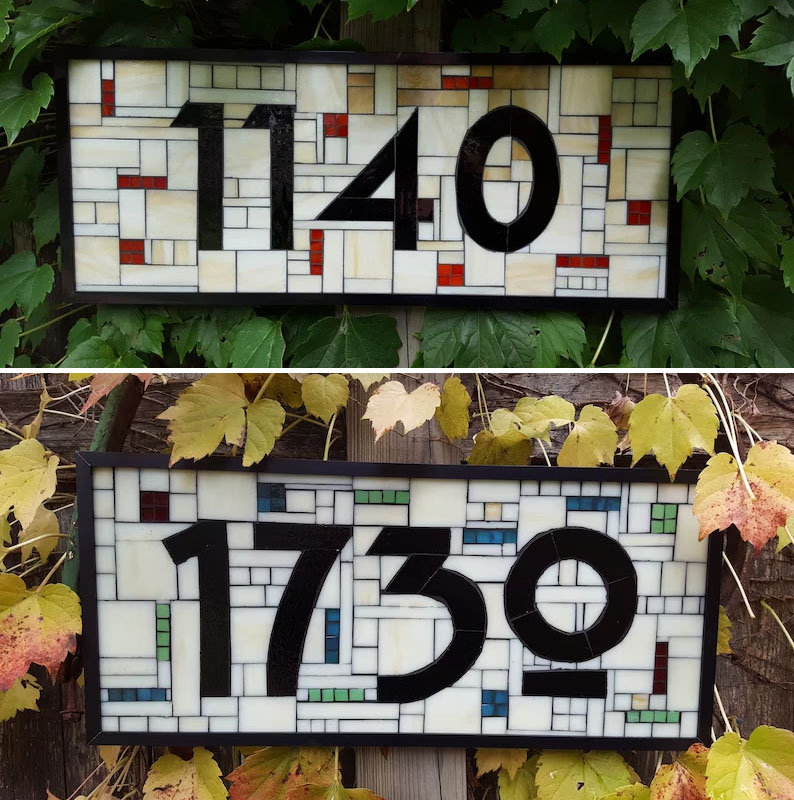 LAST Sale 49% OFF - Custom House Number Colored Acrylic Mosaic