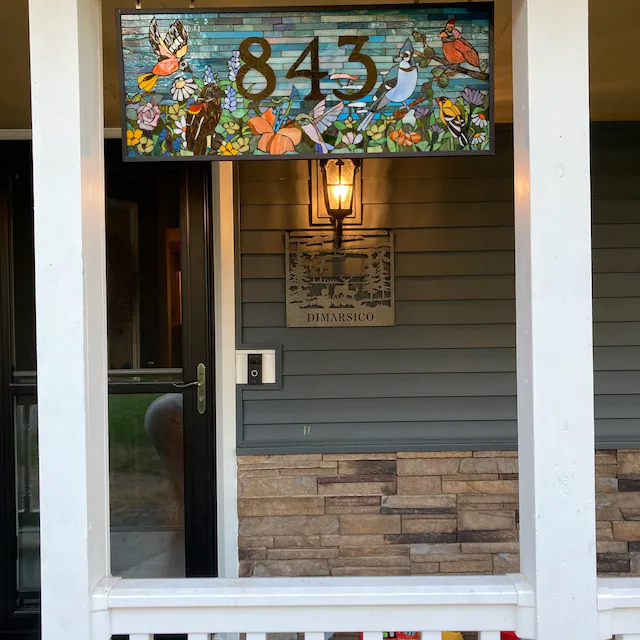 LAST Sale 49% OFF - Custom House Number Colored Acrylic Mosaic
