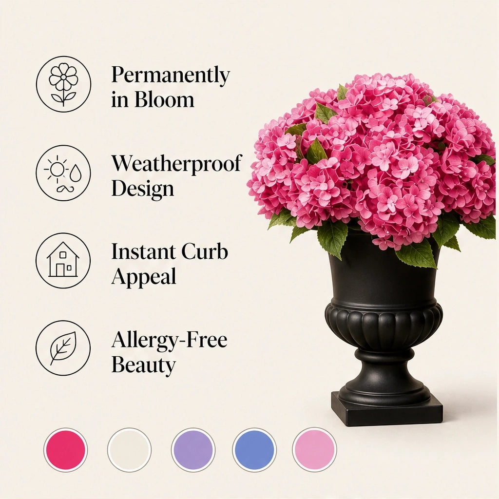 UV-Resistant Weatherproof Artificial Hydrangea