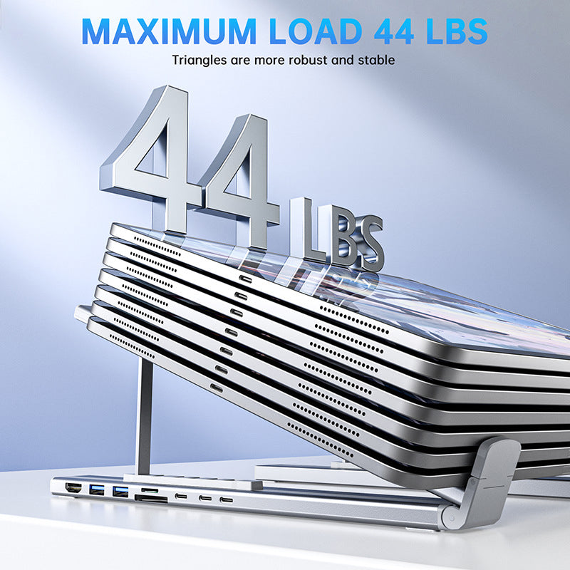 8 In 1 Docking Station Laptop Stand with 4K HDMI