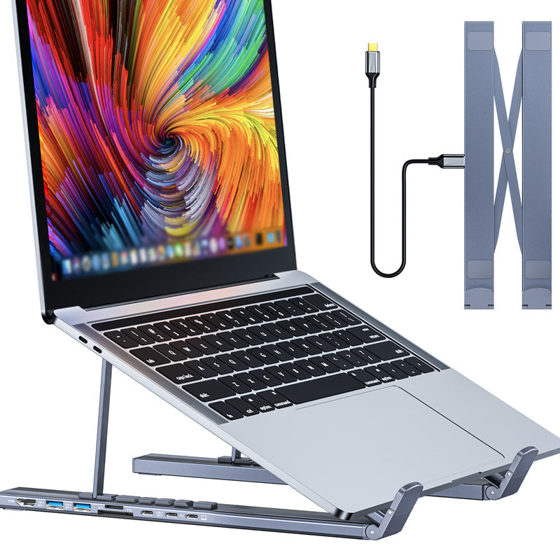 8 In 1 Docking Station Laptop Stand with 4K HDMI